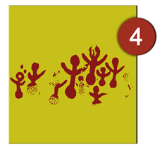 Calco de las pinturas rupestres en La Serrezuela, Fuencaliente, realizado por Ikonox Marketing Digital.