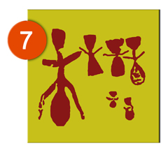 Calco de las pinturas rupestres de El Piruetanal, Fuencaliente, realizado por Ikonox Marketing Digital.