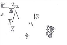 Calco de las pinturas rupestres de la Cueva de las Sierpes en Fuencaliente, realizado por Ikonox Marketing Digital